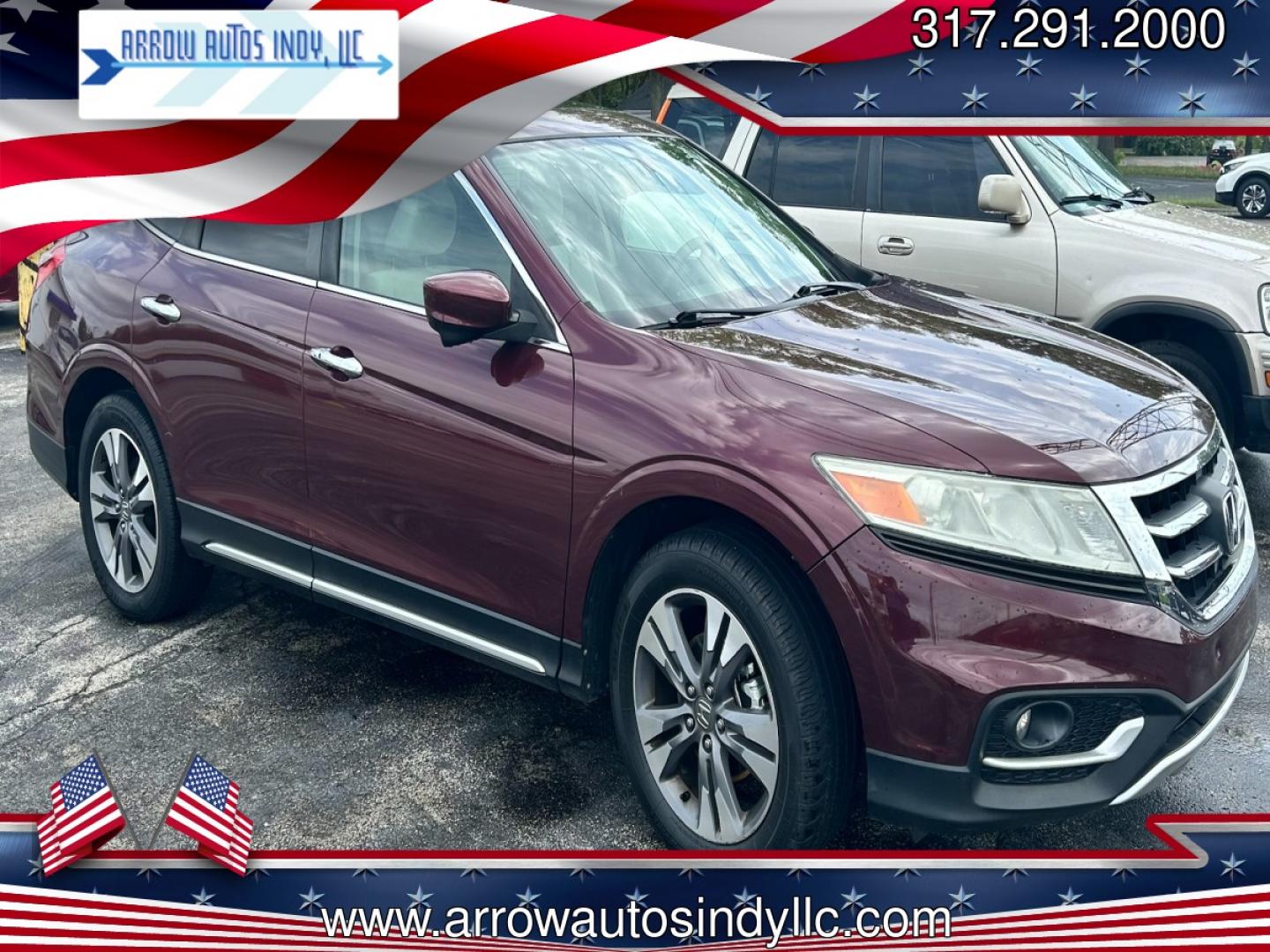 2013 MAROON /BEIGE Honda Crosstour (5J6TF1H39DL) , located at 2710A Westlane Rd., Indianapolis, IN, 46268, (317) 291-2000, 39.885670, -86.208160 - Photo#0